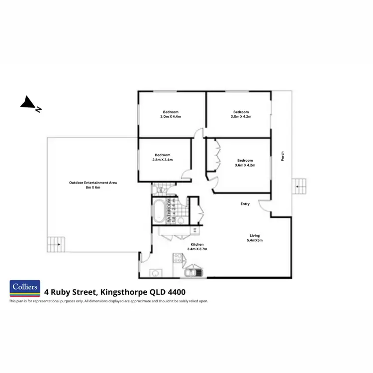 Floorplan of Homely house listing, 4 Ruby Street, Kingsthorpe QLD 4400