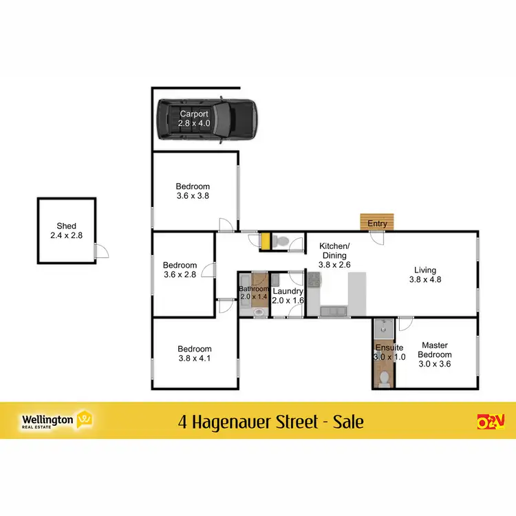 Floorplan of Homely house listing, 4 Hagenauer Street, Sale VIC 3850