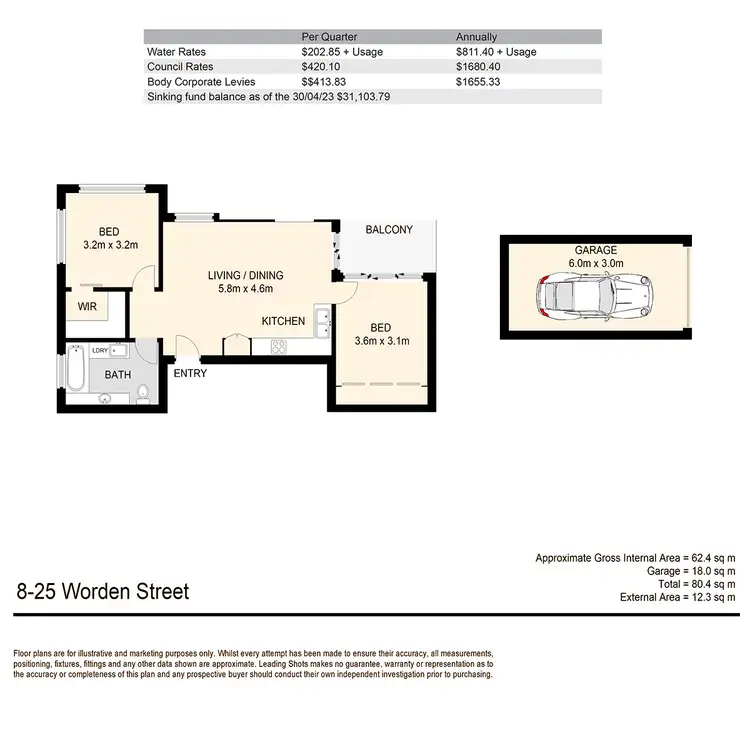 Floorplan of Homely apartment listing, 8/25 Worden Street, Morningside QLD 4170