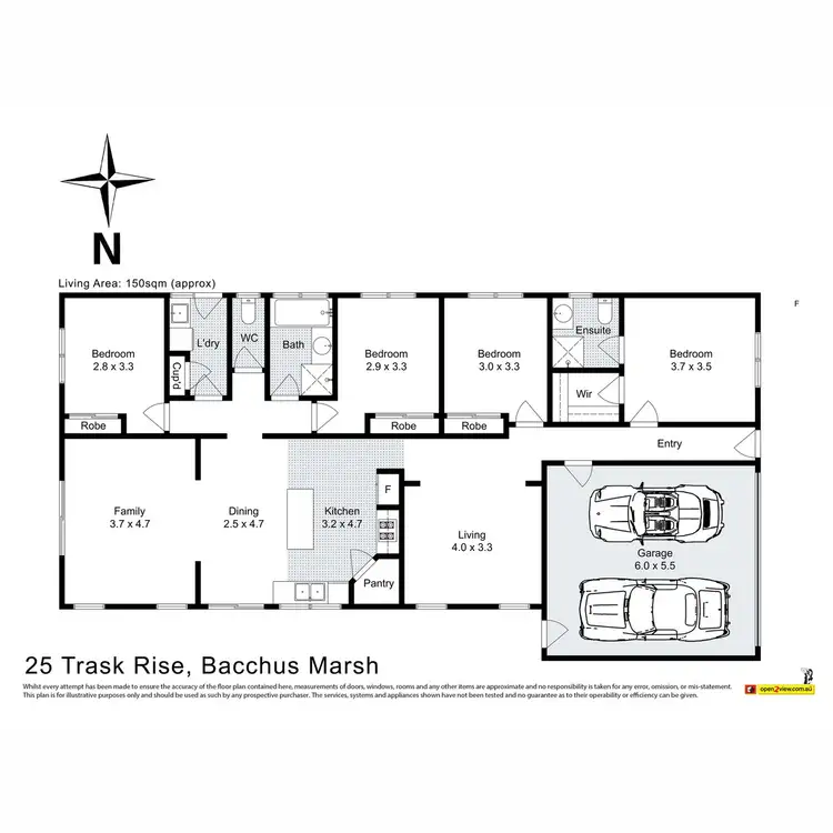 Floorplan of Homely house listing, 25 Trask Rise, Bacchus Marsh VIC 3340