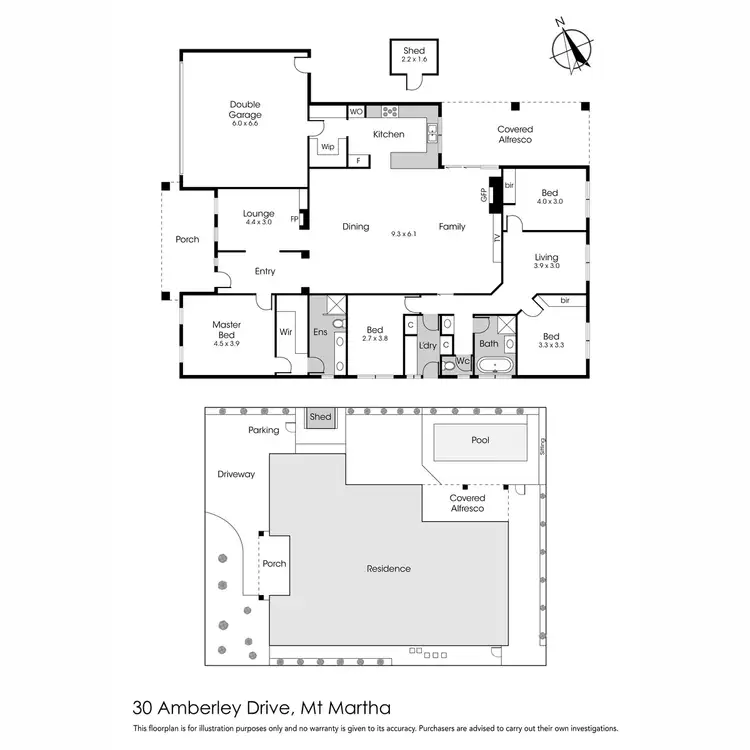 Floorplan of Homely house listing, 30 Amberley Drive, Mount Martha VIC 3934