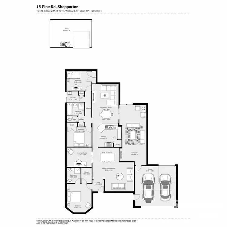 Floorplan of Homely house listing, 15 Pine Road, Shepparton VIC 3630