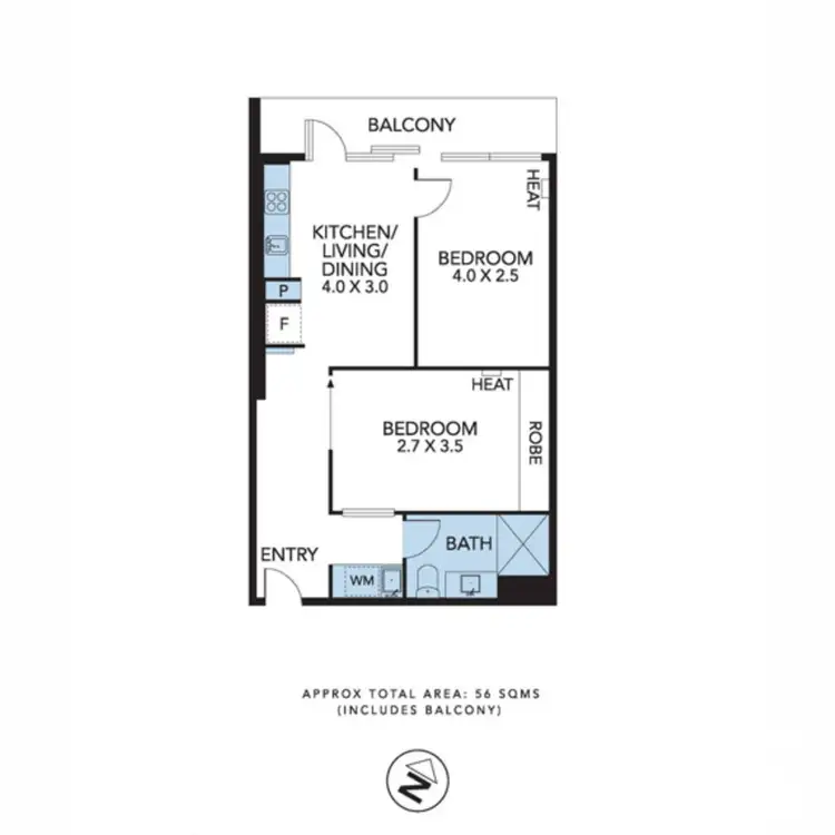 Floorplan of Homely apartment listing, 1703/8 Downie Street, Melbourne VIC 3000