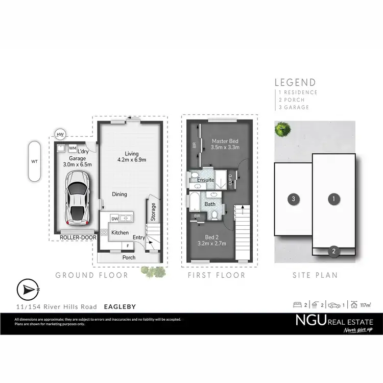 Floorplan of Homely townhouse listing, 11/154-162 River Hills Road, Eagleby QLD 4207