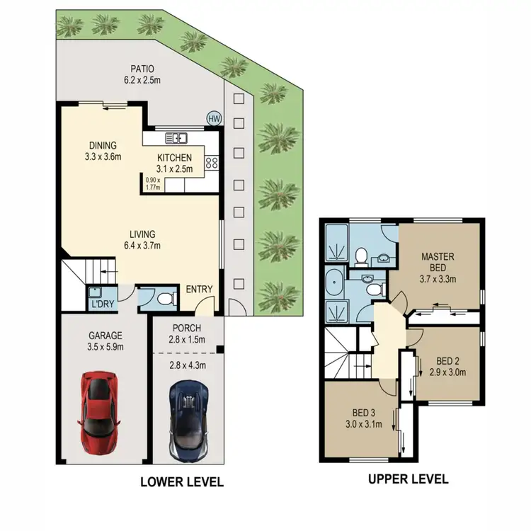 Floorplan of Homely townhouse listing, 25/30 Federation Street, Wynnum West QLD 4178