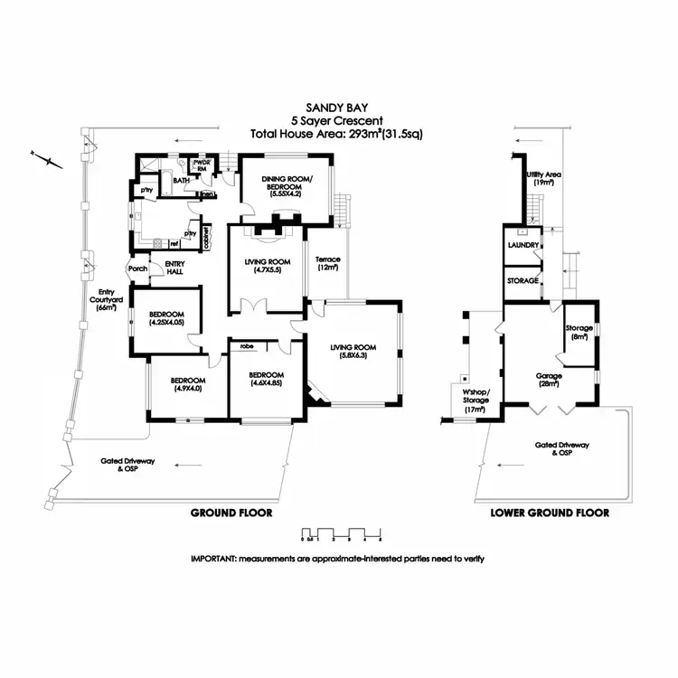 Floorplan of Homely house listing, 5 Sayer Crescent, Sandy Bay TAS 7005