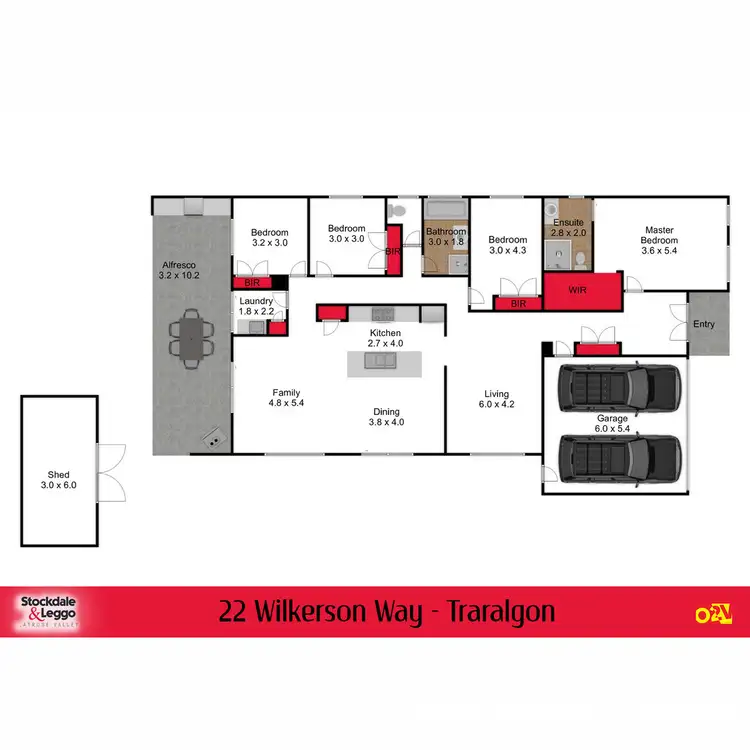 Floorplan of Homely house listing, 22 Wilkerson Way, Traralgon VIC 3844