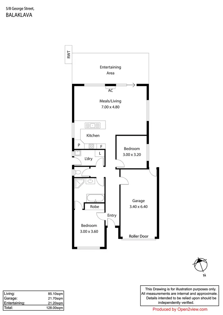 Floorplan of Homely unit listing, 5/8 George Street, Balaklava SA 5461