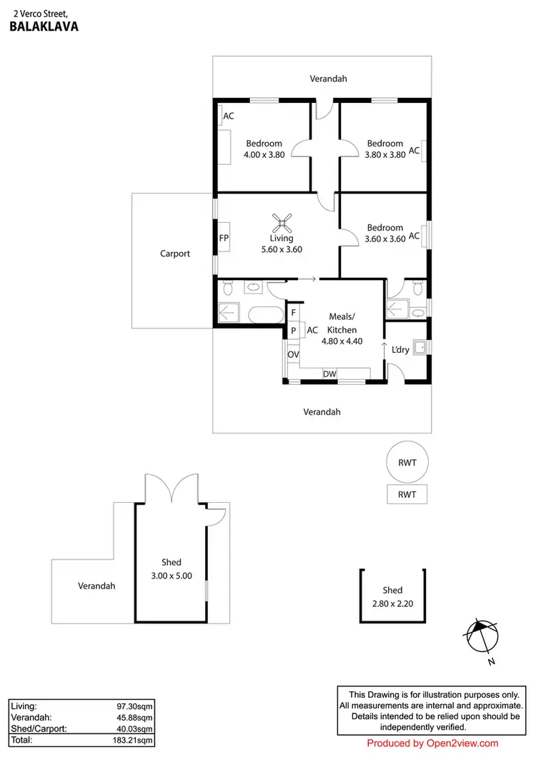 Floorplan of Homely house listing, 2 Verco Street, Balaklava SA 5461