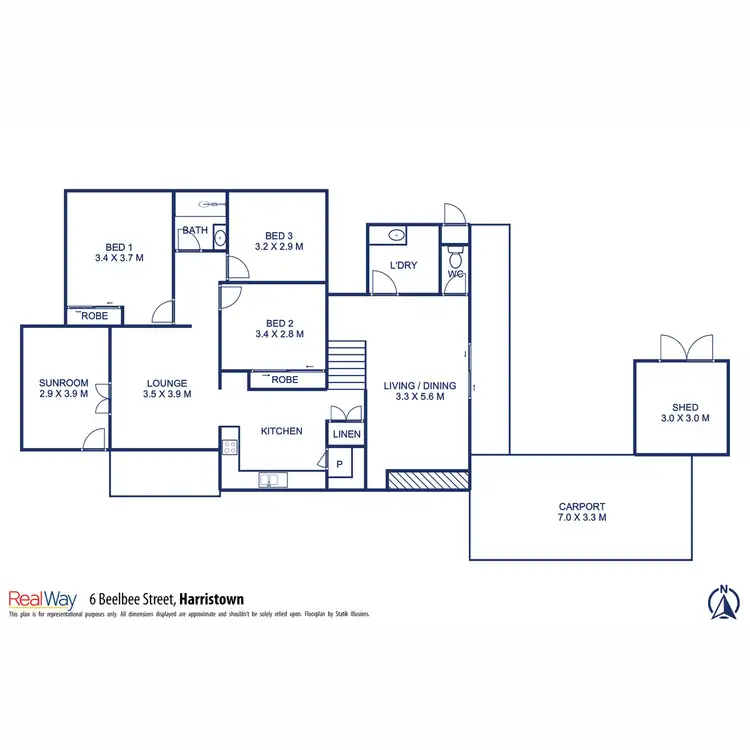 Floorplan of Homely house listing, 6 Beelbee Street, Harristown QLD 4350