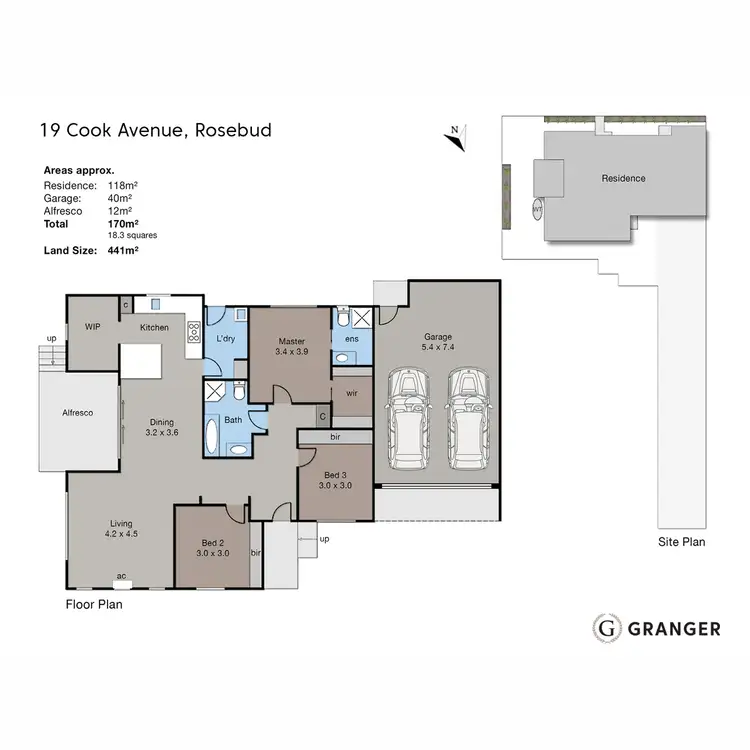 Floorplan of Homely house listing, 19 Cook Avenue, Rosebud VIC 3939