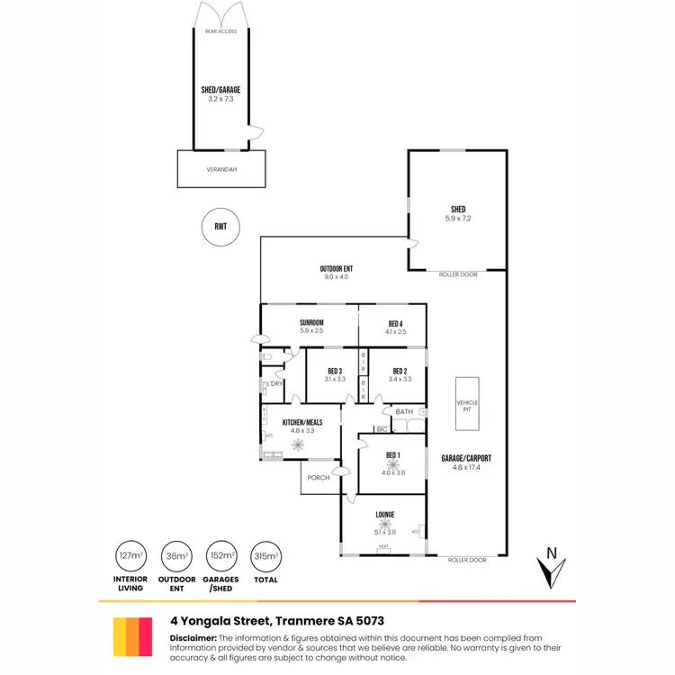 Floorplan of Homely house listing, 4 Yongala Street, Tranmere SA 5073