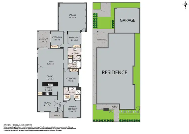 Floorplan of Homely house listing, 3 Villena Parade, Alkimos WA 6038