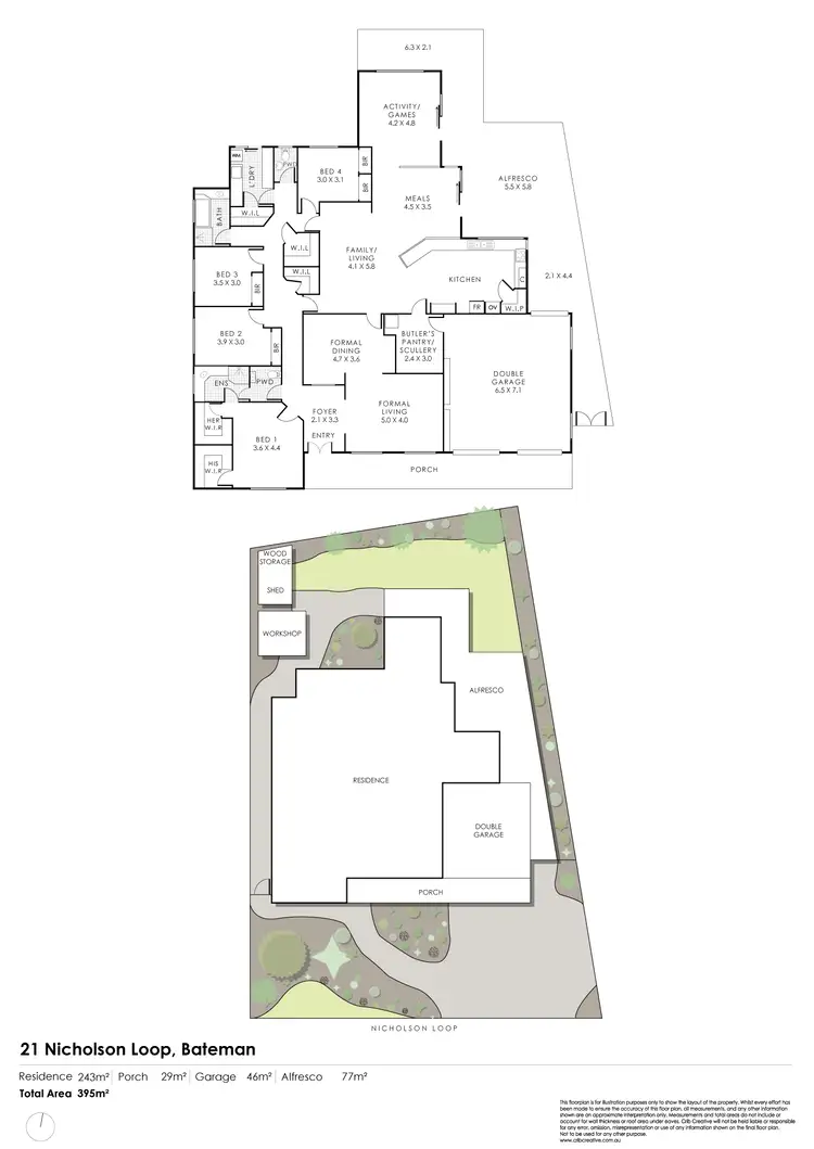 Floorplan of Homely house listing, 21 Nicholson Loop, Bateman WA 6150