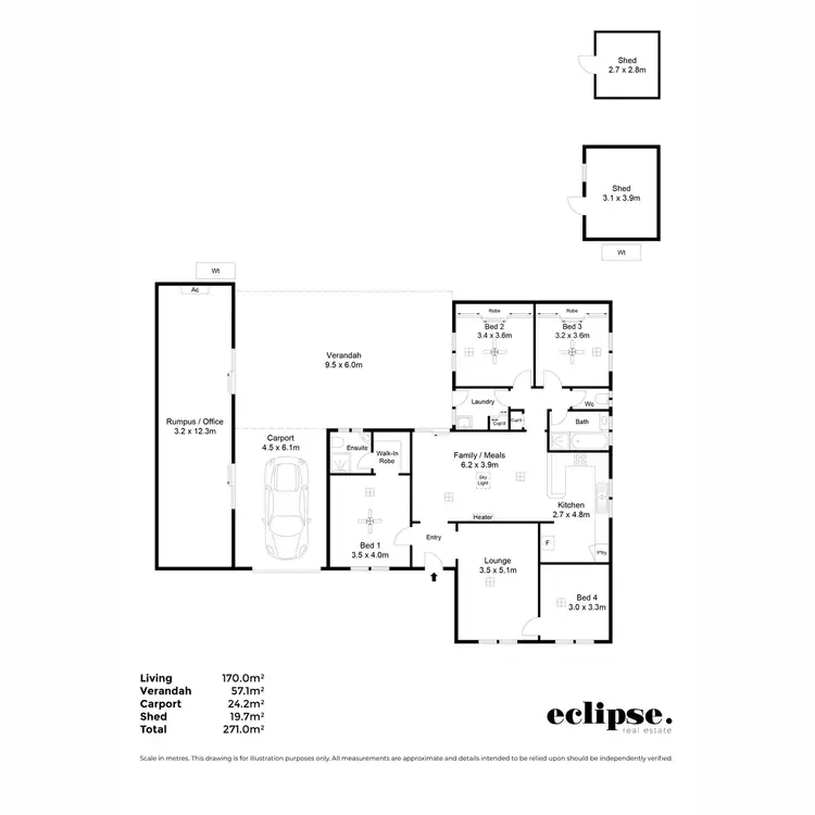 Floorplan of Homely house listing, 8 Timcris Court, Wynn Vale SA 5127