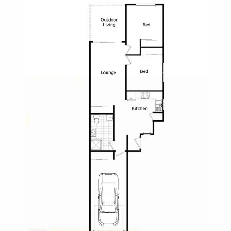 Floorplan of Homely unit listing, 1 & 2/19 Cardamon Crescent, Glenvale QLD 4350
