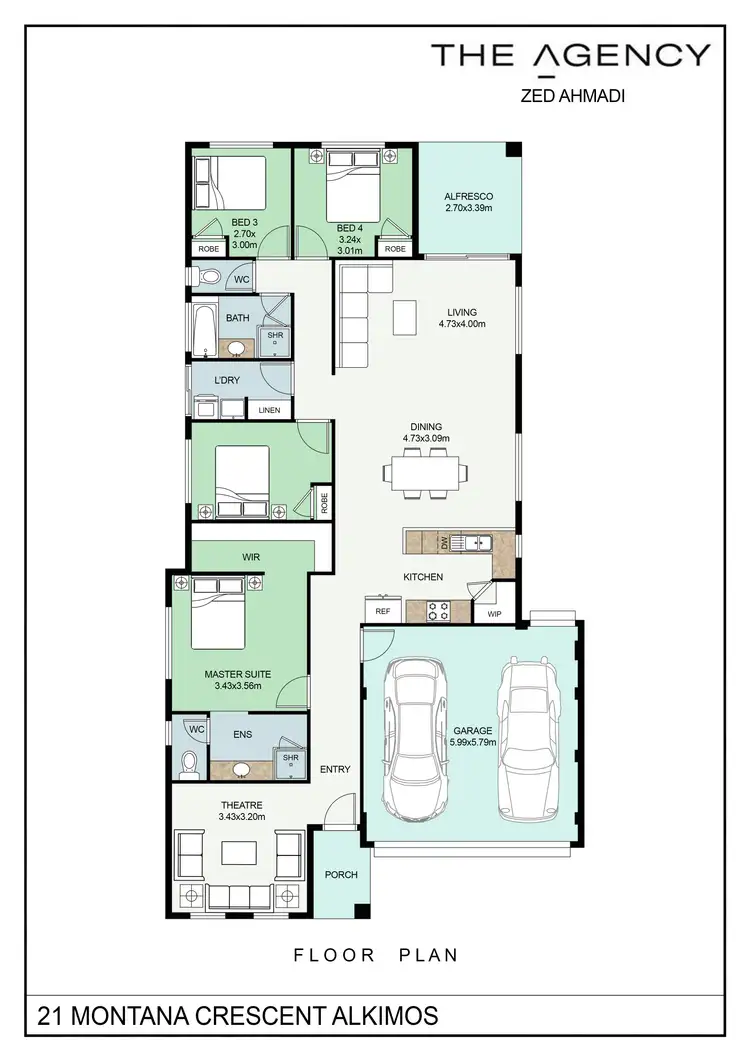 Floorplan of Homely house listing, 21 Montana Crescent, Alkimos WA 6038