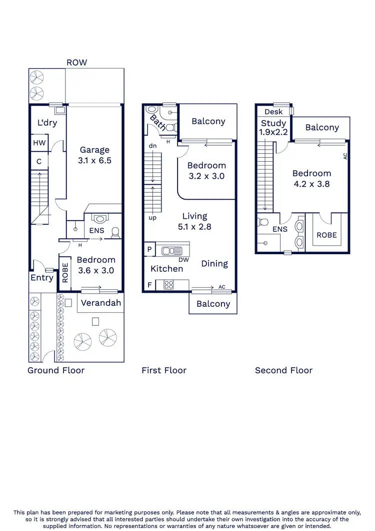 Floorplan of Homely townhouse listing, 208 Stockmans Way, Kensington VIC 3031