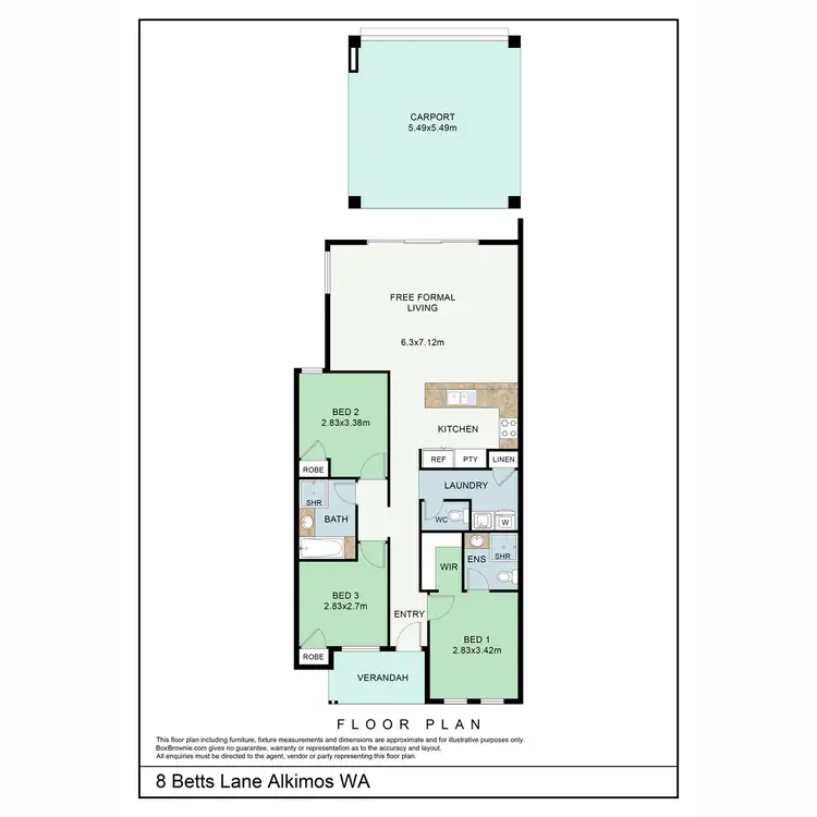 Floorplan of Homely house listing, 8 Betts Lane, Alkimos WA 6038