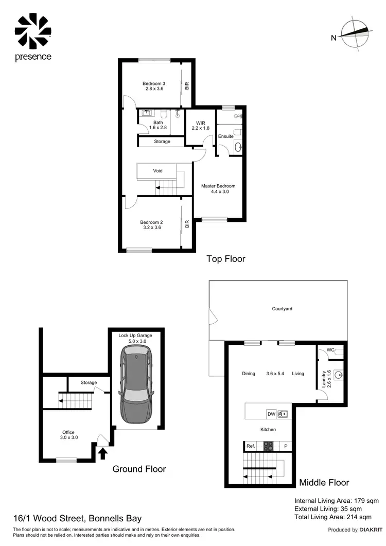 Floorplan of Homely townhouse listing, 16/1 Wood Street, Bonnells Bay NSW 2264