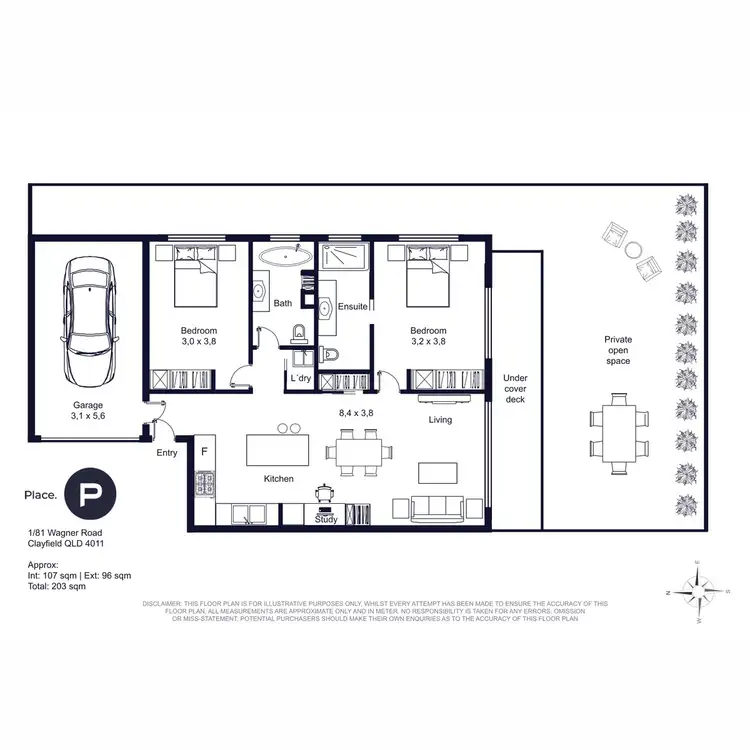Floorplan of Homely apartment listing, 1/81 Wagner Road, Clayfield QLD 4011