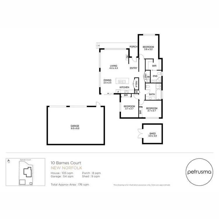 Floorplan of Homely house listing, 10 Barnes Court, New Norfolk TAS 7140