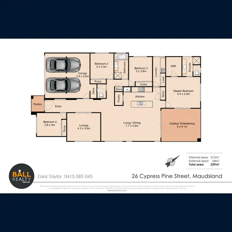 Floorplan of Homely house listing, 26 Cypress Pine Street, Maudsland QLD 4210