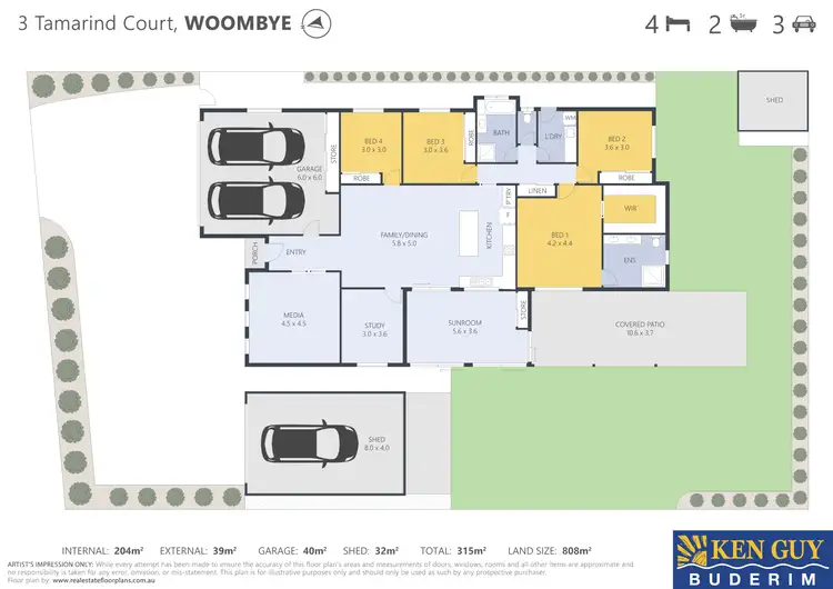 Floorplan of Homely house listing, 3 Tamarind Court, Woombye QLD 4559