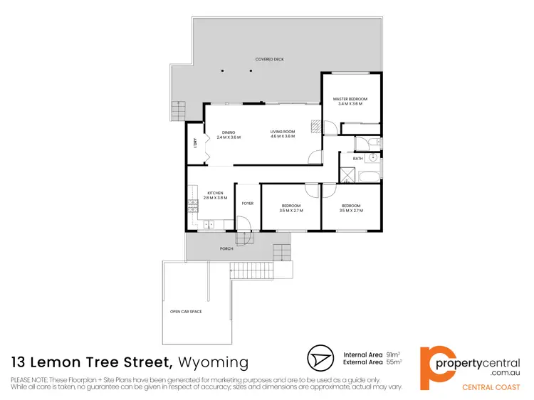 Floorplan of Homely house listing, 13 Lemon Tree Street, Wyoming NSW 2250