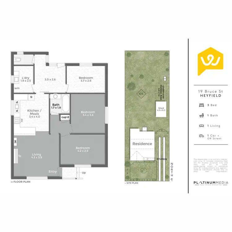 Floorplan of Homely house listing, 19 Bruce Street, Heyfield VIC 3858