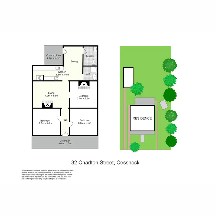 Floorplan of Homely house listing, 32 Charlton Street, Cessnock NSW 2325