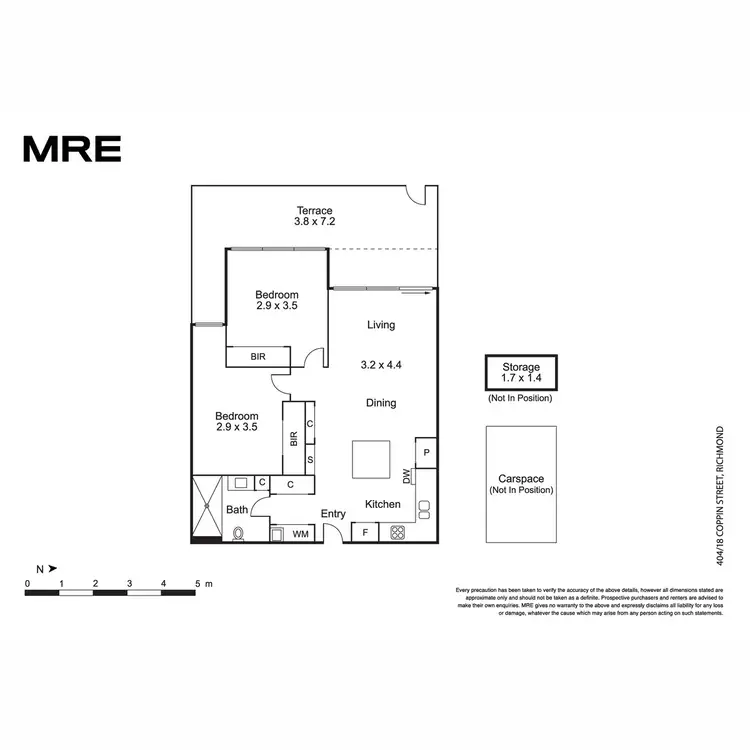 Floorplan of Homely apartment listing, 404/18 Coppin Street, Richmond VIC 3121