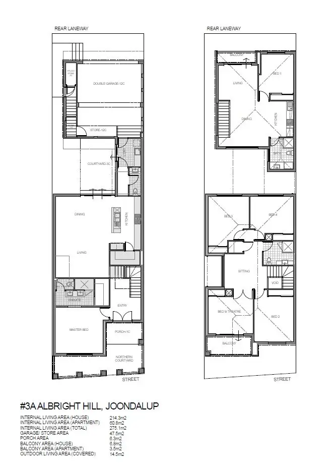 Floorplan of Homely townhouse listing, 3A Albright Hill, Joondalup WA 6027
