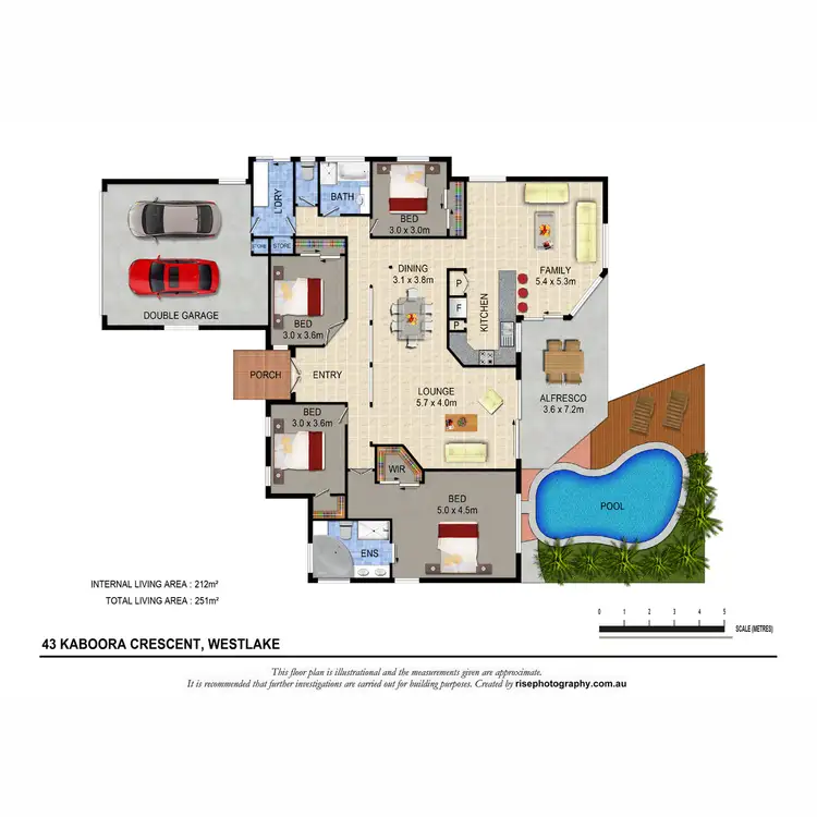 Floorplan of Homely house listing, 43 Kaboora Crescent, Westlake QLD 4074