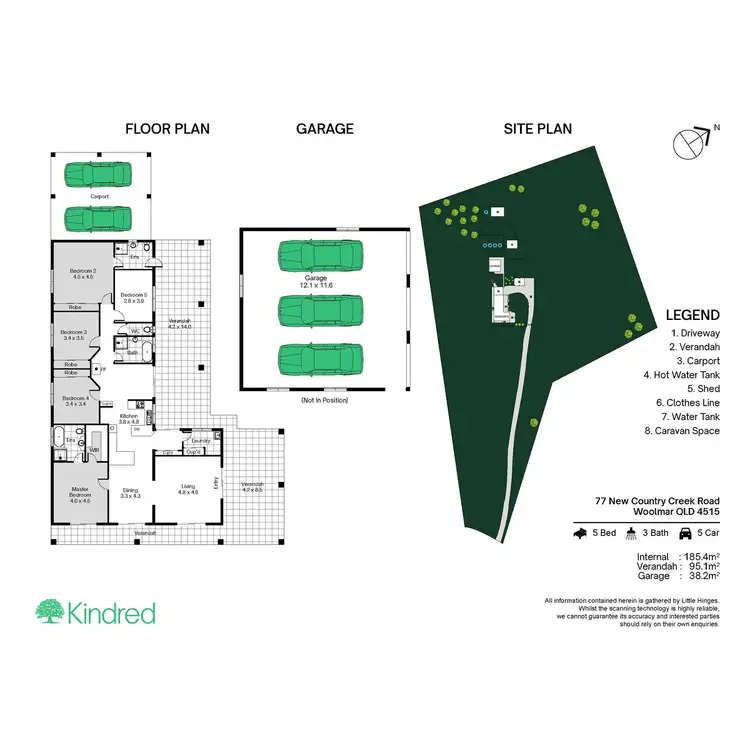 Floorplan of Homely rural property listing, 77 New Country Creek Road, Woolmar QLD 4515