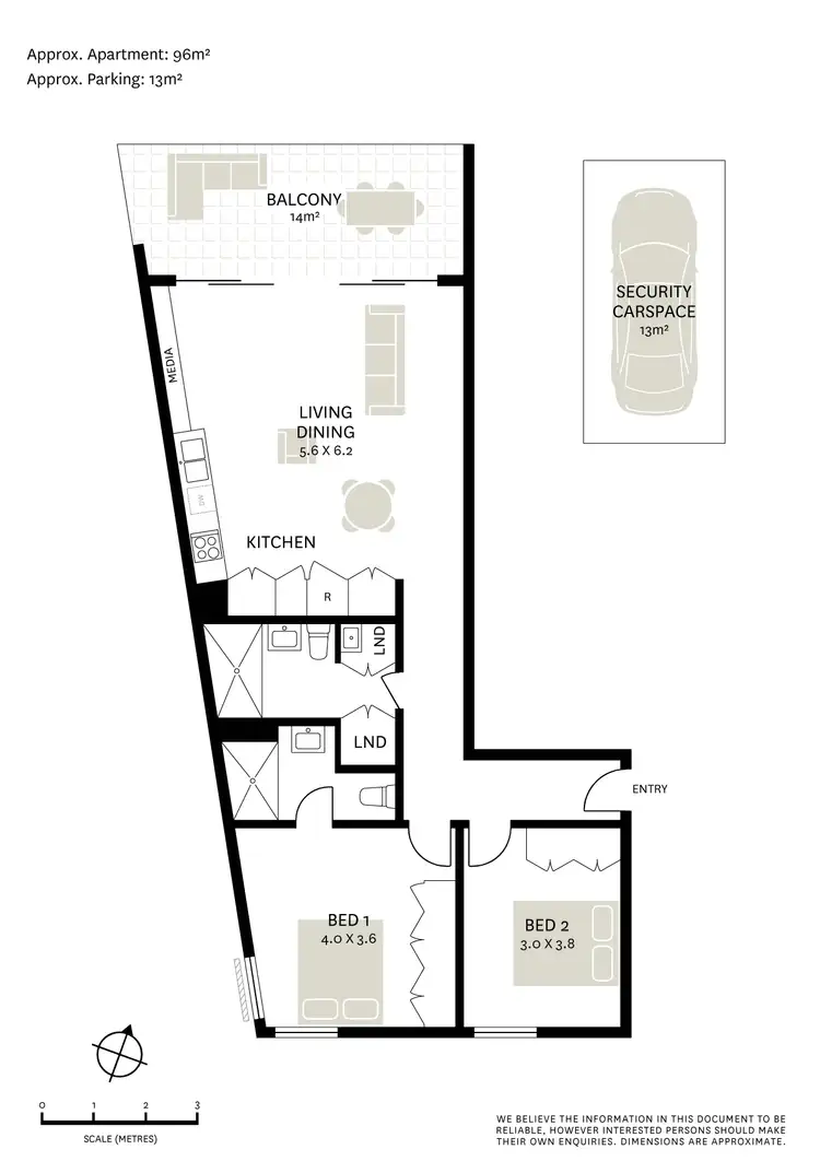 Floorplan of Homely apartment listing, 40D/356-368 George Street, Waterloo NSW 2017