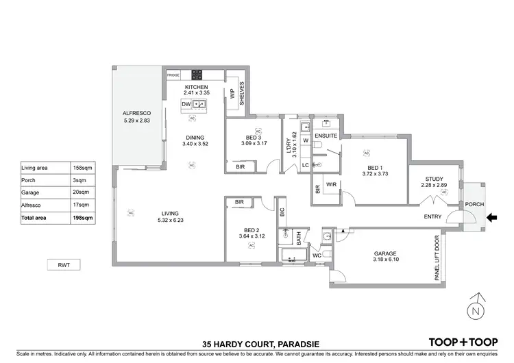 Floorplan of Homely house listing, 35 Hardy Court, Paradise SA 5075