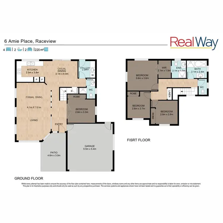 Floorplan of Homely house listing, 6 Amie Place, Raceview QLD 4305