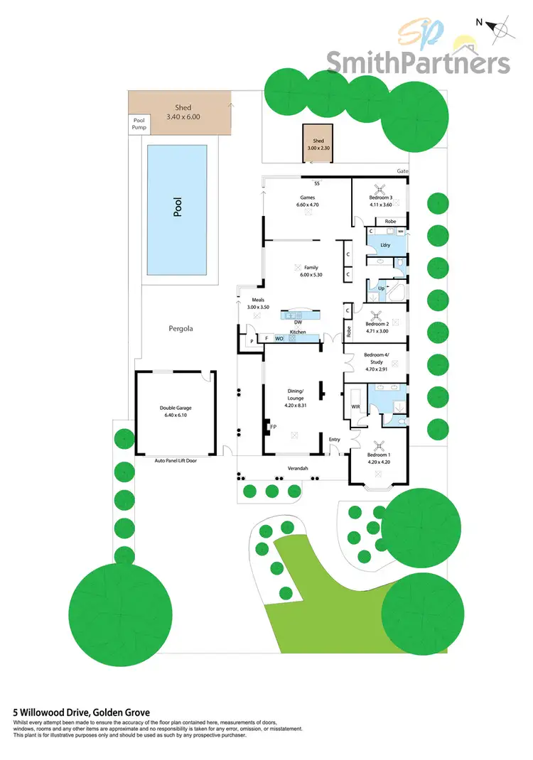 Floorplan of Homely house listing, 5 Willowood Drive, Golden Grove SA 5125