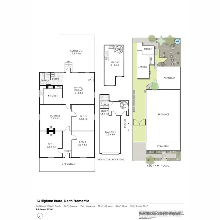 Floorplan of Homely house listing, 13 Higham Road, North Fremantle WA 6159