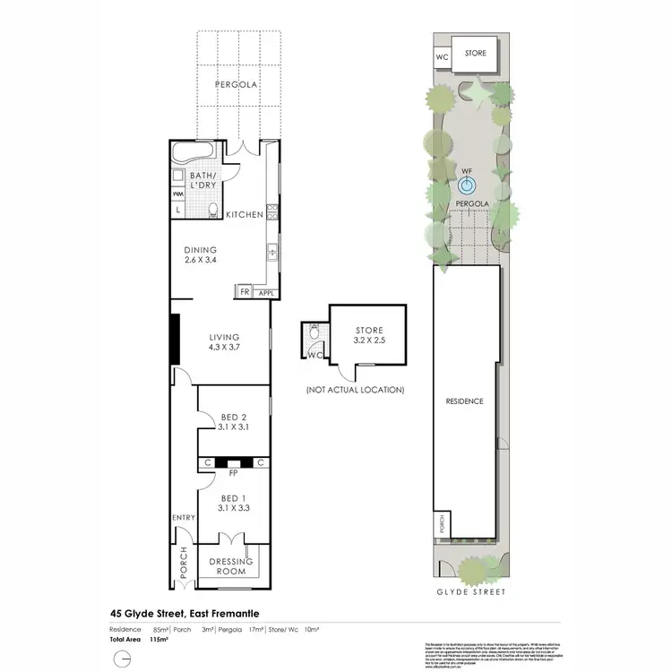 Floorplan of Homely house listing, 45 Glyde Street, East Fremantle WA 6158