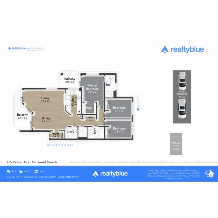 Floorplan of Homely apartment listing, 3/6-8 Petrel Avenue, Mermaid Beach QLD 4218