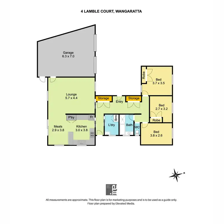 Floorplan of Homely house listing, 4 Lamble Court, Wangaratta VIC 3677