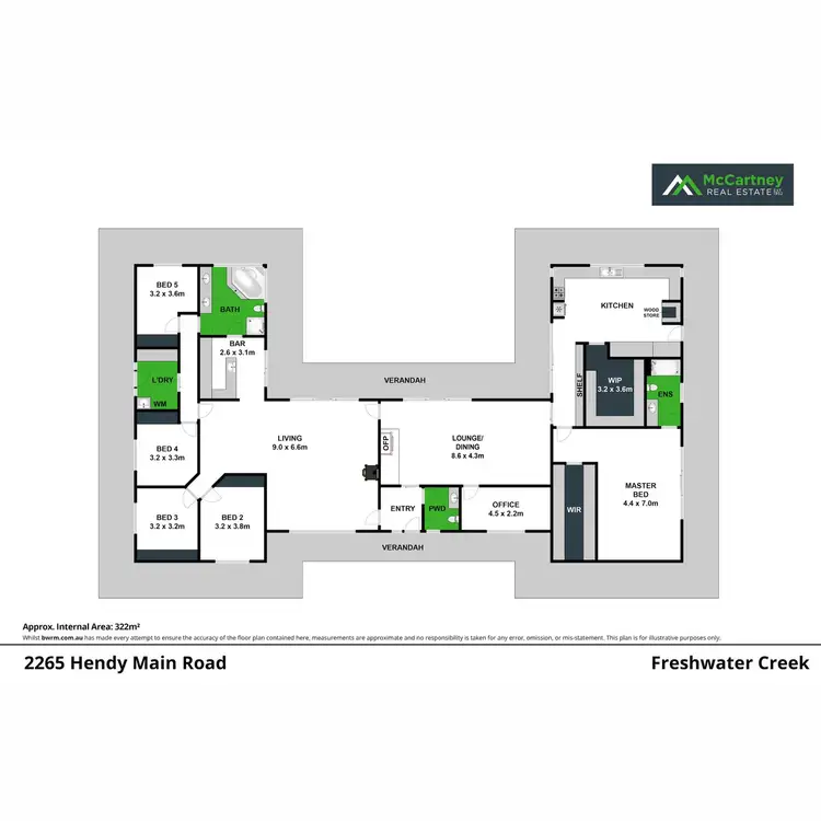 Floorplan of Homely rural property listing, 2265 Hendy Main Road, Freshwater Creek VIC 3217