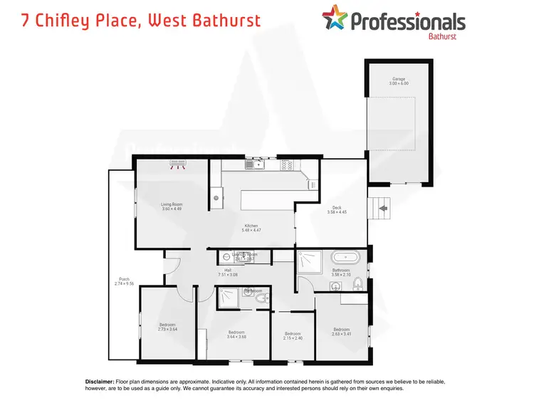Floorplan of Homely house listing, 7 Chifley Place, West Bathurst NSW 2795