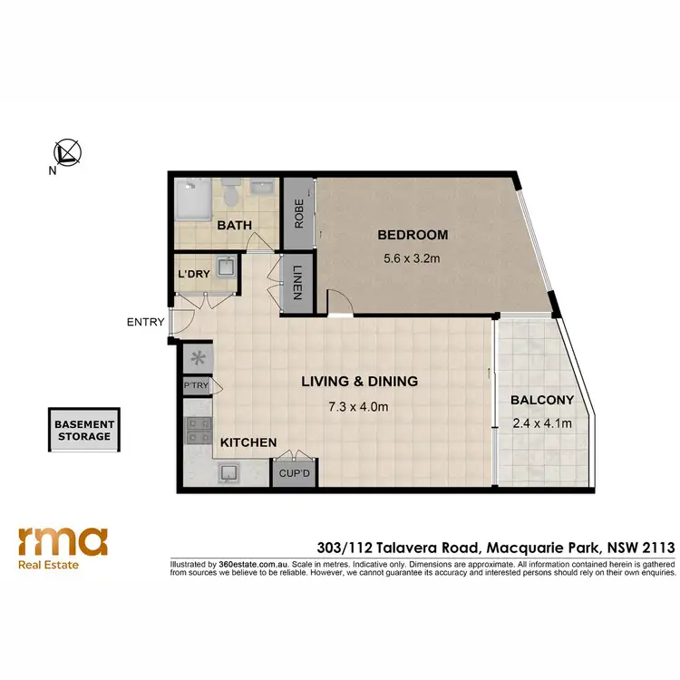 Floorplan of Homely apartment listing, 303/112 TALAVERA Road, Macquarie Park NSW 2113