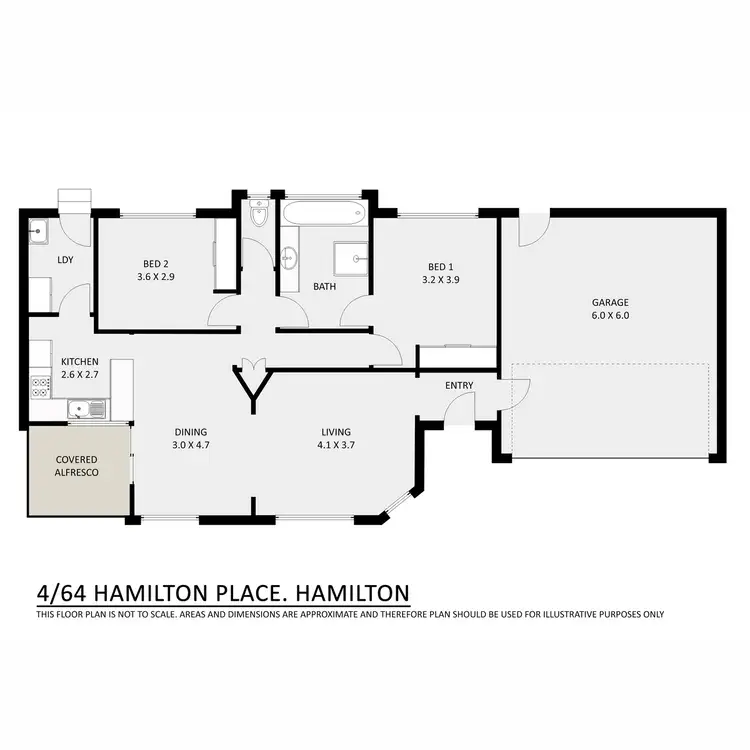 Floorplan of Homely unit listing, 4/69 Hamilton Place, Hamilton VIC 3300