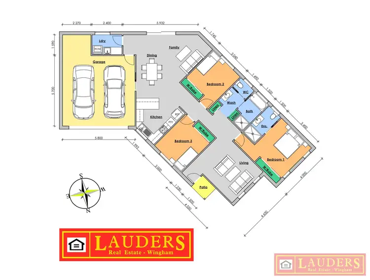 Floorplan of Homely semi-detached listing, 1/4 Eagle Close, Old Bar NSW 2430
