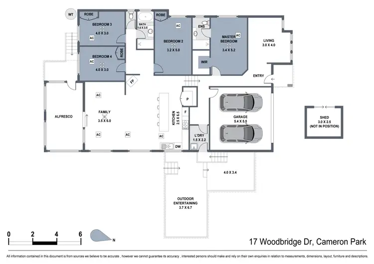 Floorplan of Homely house listing, 17 Woodbridge Drive, Cameron Park NSW 2285