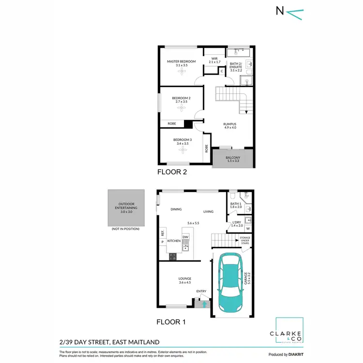 Floorplan of Homely unit listing, 2/39 Day Street, East Maitland NSW 2323